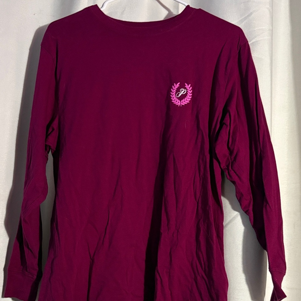 Long sleeve purple top, brand: PINK, size: extra small, never worn tags removed